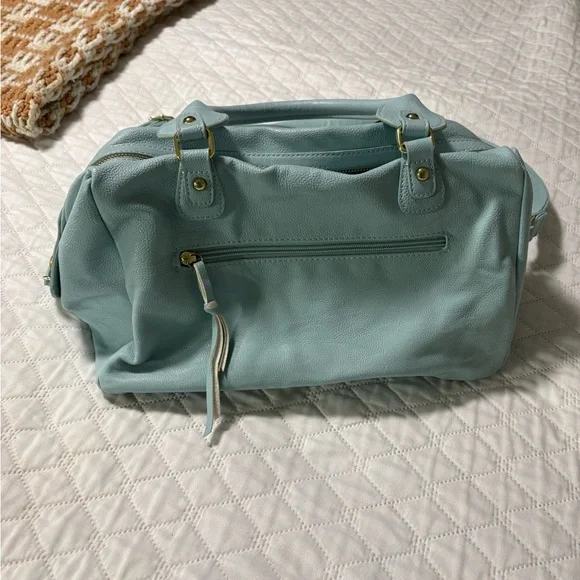 Steve Madden Light Blue/Mint Shoulder Bag Purse with Gold Hardware - Picture 5 of 16